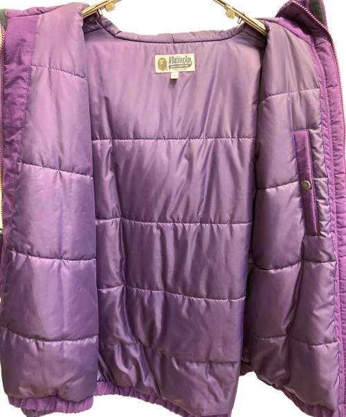 A BATHING APE（アベイシングエイプ）A BATHING APE (アベイシングエイプ) 中綿ジャケット パープル×イエロー サイズ:Sの古着・服飾アイテム