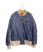 T.K GARMENT SUPPLYティーケーガーメントサプライ）の古着「切替ジャケット」｜ネイビー