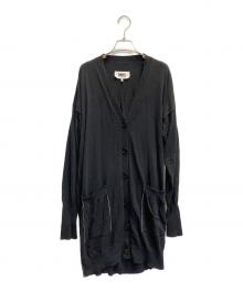 MM6 Maison Margiela（エムエムシックスメゾンマルジェラ）の古着「薄手カーディガン」｜ブラック