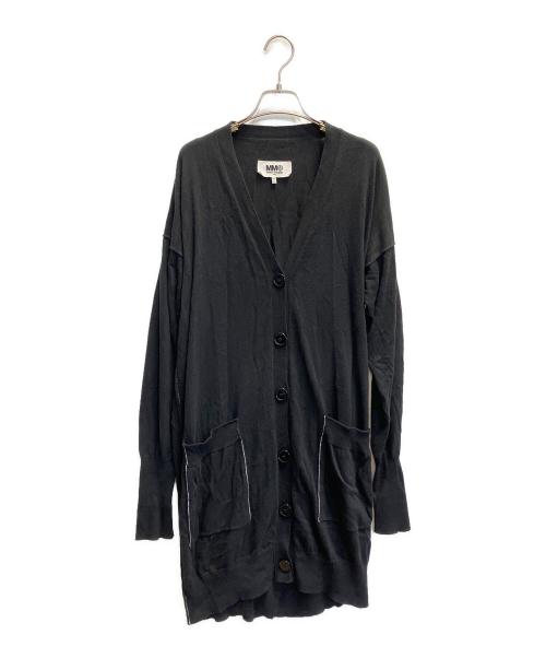 MM6 Maison Margiela（エムエムシックスメゾンマルジェラ）MM6 Maison Margiela (エムエムシックスメゾンマルジェラ) 薄手カーディガン ブラック サイズ:XSの古着・服飾アイテム