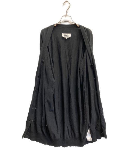 MM6 Maison Margiela（エムエムシックスメゾンマルジェラ）MM6 Maison Margiela (エムエムシックスメゾンマルジェラ) 薄手カーディガン ブラック サイズ:XSの古着・服飾アイテム