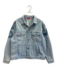 SUPREME（シュプリーム）の古着「Inset Logo Denim Trucker Jacket」｜ブルー