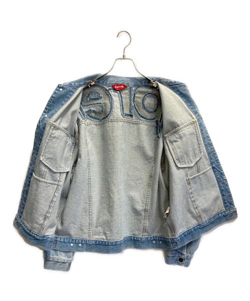 SUPREME（シュプリーム）SUPREME (シュプリーム) Inset Logo Denim Trucker Jacket ブルー サイズ:Lの古着・服飾アイテム