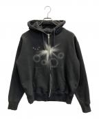 XOGULソグル）の古着「Eyeleted logo Hoodie」｜ブラック