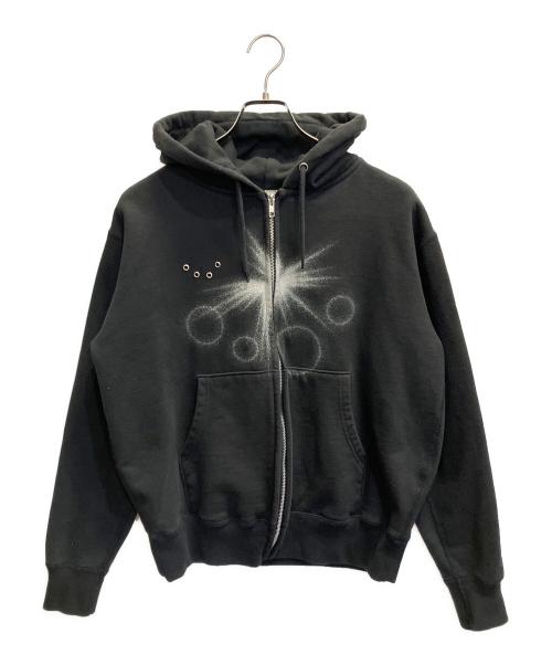 XOGUL（ソグル）XOGUL (ソグル) Eyeleted logo Hoodie ブラック サイズ:Mの古着・服飾アイテム