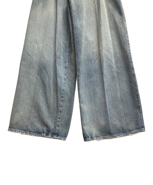 Maison Margiela（メゾンマルジェラ）Maison Margiela (メゾンマルジェラ) オーバーサイズ プリーツジーンズ ブルー サイズ:40の古着・服飾アイテム