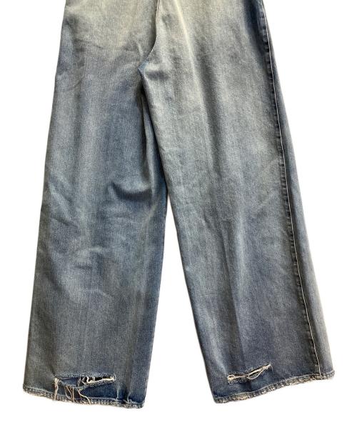 Maison Margiela（メゾンマルジェラ）Maison Margiela (メゾンマルジェラ) オーバーサイズ プリーツジーンズ ブルー サイズ:40の古着・服飾アイテム
