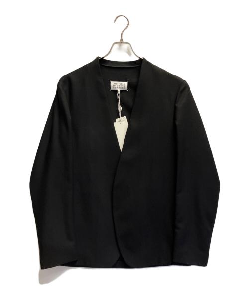 Maison Margiela（メゾンマルジェラ）Maison Margiela (メゾンマルジェラ) バージンウール ノーカラージャケット ブラック サイズ:48の古着・服飾アイテム