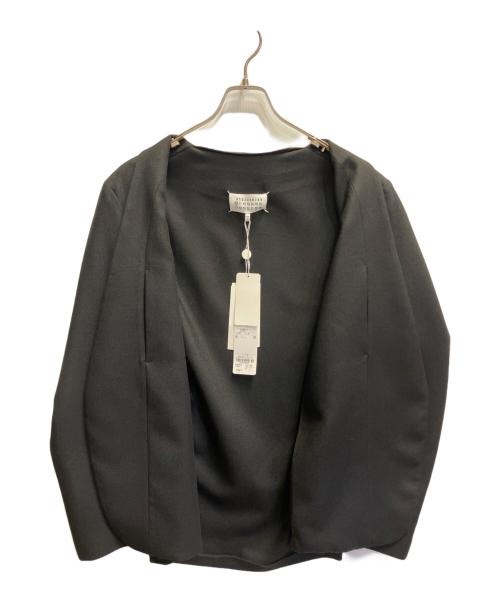 Maison Margiela（メゾンマルジェラ）Maison Margiela (メゾンマルジェラ) バージンウール ノーカラージャケット ブラック サイズ:48の古着・服飾アイテム