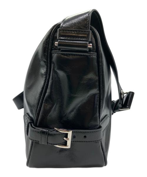 PRADA（プラダ）PRADA (プラダ) ソフトルックスレザー ショルダーバッグ ブラックの古着・服飾アイテム