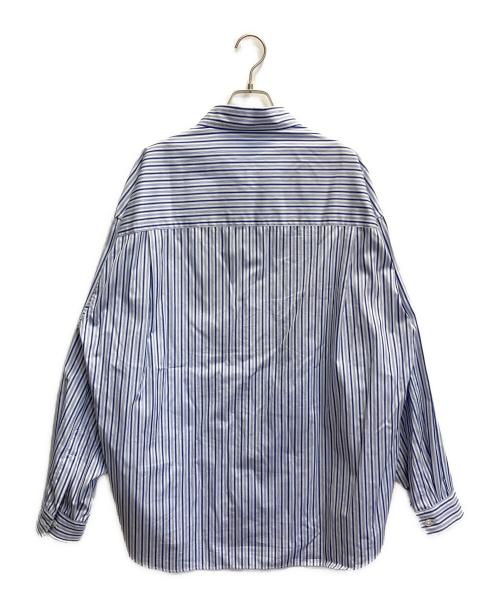 COOTIE PRODUCTIONS（クーティープロダクツ）COOTIE PRODUCTIONS (クーティープロダクツ) STRIPE BROAD L/S SHIRT ブルー サイズ:Ｍの古着・服飾アイテム