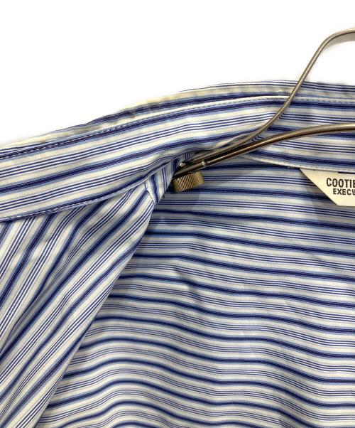 COOTIE PRODUCTIONS（クーティープロダクツ）COOTIE PRODUCTIONS (クーティープロダクツ) STRIPE BROAD L/S SHIRT ブルー サイズ:Ｍの古着・服飾アイテム
