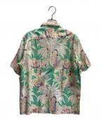 Sun Surfサンサーフ）の古着「半袖シャツ」｜ピンク×グリーン