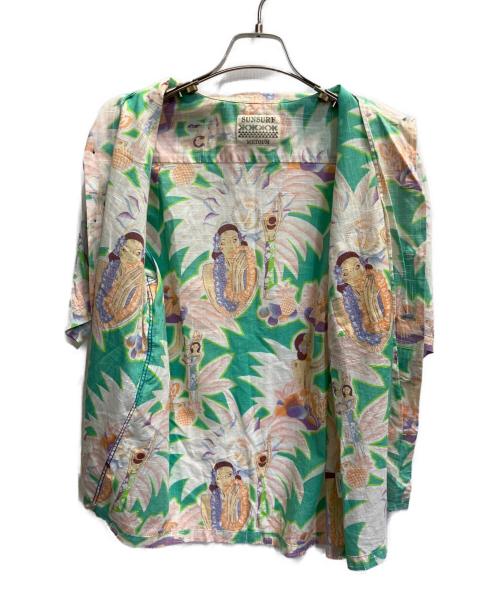 Sun Surf（サンサーフ）Sun Surf (サンサーフ) 半袖シャツ ピンク×グリーン サイズ:Mの古着・服飾アイテム