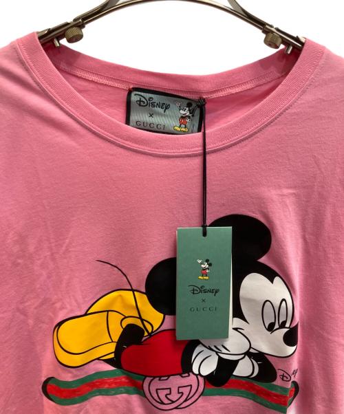 GUCCI（グッチ）GUCCI (グッチ) DISNEY (ディズニー) 半袖カットソー ピンク サイズ:Sの古着・服飾アイテム