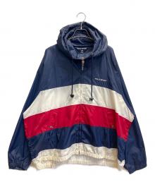 POLO SPORT（ポロスポーツ）の古着「ナイロンジャケット」｜ネイビー×ホワイト×レッド