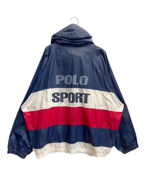 POLO SPORT（ポロスポーツ）POLO SPORT (ポロスポーツ) ナイロンジャケット ネイビー×ホワイト×レッド サイズ:XLの古着・服飾アイテム