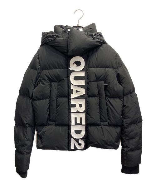 DSQUARED2（ディースクエアード）DSQUARED2 (ディースクエアード) ロゴ ダウンジャケット ブラック サイズ:44の古着・服飾アイテム