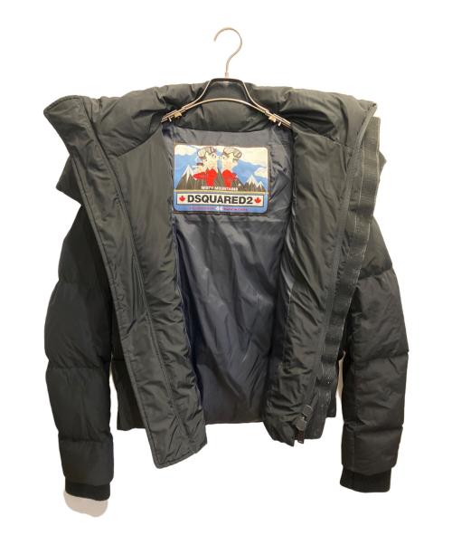 DSQUARED2（ディースクエアード）DSQUARED2 (ディースクエアード) ロゴ ダウンジャケット ブラック サイズ:44の古着・服飾アイテム