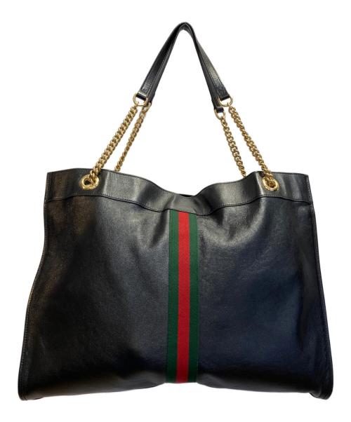 GUCCI（グッチ）GUCCI (グッチ) ラージトートバッグ ブラックの古着・服飾アイテム