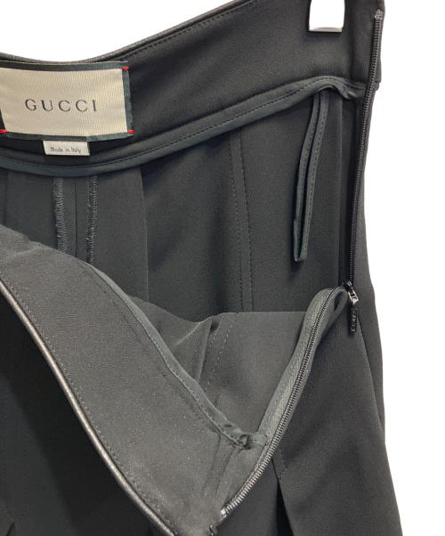GUCCI（グッチ）GUCCI (グッチ) インターロッキングGプリーツパンツ ブラック サイズ:38の古着・服飾アイテム