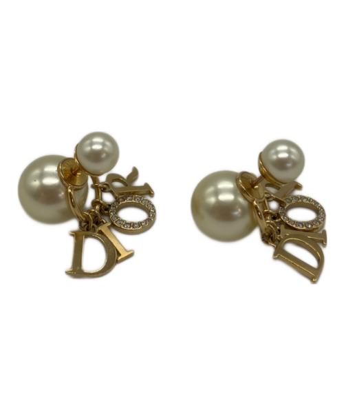 Christian Dior（クリスチャン ディオール）Christian Dior (クリスチャン ディオール) トライバルピアス ゴールド×ホワイトの古着・服飾アイテム