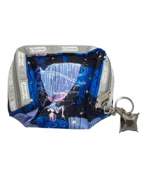 DISNEY（ディズニー）DISNEY (ディズニー) LeSportsac (レスポートサック) 大ポーチ ネイビーの古着・服飾アイテム