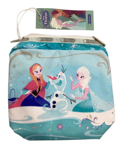 DISNEY（ディズニー）DISNEY (ディズニー) LeSportsac (レスポートサック) アナと雪の女王 ポーチ スカイブルーの古着・服飾アイテム