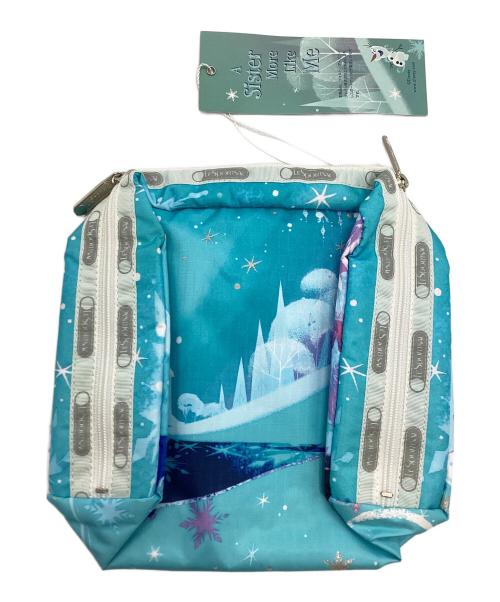 DISNEY（ディズニー）DISNEY (ディズニー) LeSportsac (レスポートサック) アナと雪の女王 ポーチ スカイブルーの古着・服飾アイテム