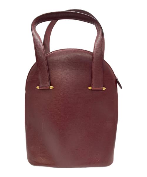 Cartier（カルティエ）Cartier (カルティエ) マストライン ハンドバッグ ボルドーの古着・服飾アイテム