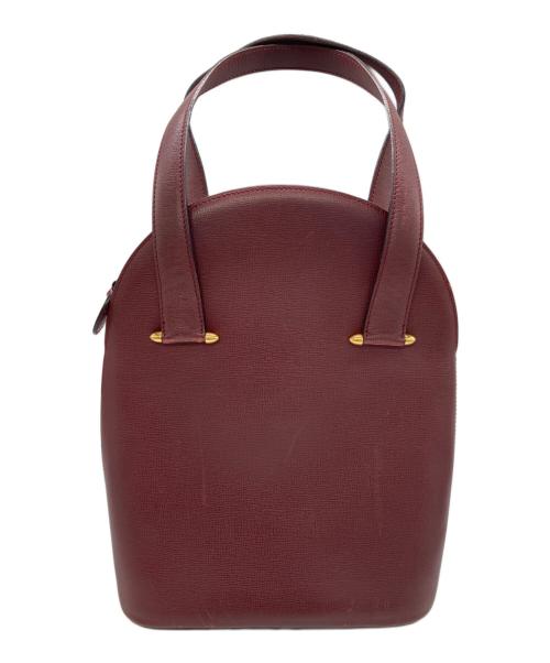 Cartier（カルティエ）Cartier (カルティエ) マストライン ハンドバッグ ボルドーの古着・服飾アイテム