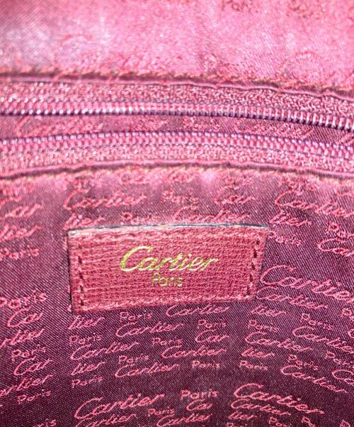Cartier（カルティエ）Cartier (カルティエ) マストライン ハンドバッグ ボルドーの古着・服飾アイテム