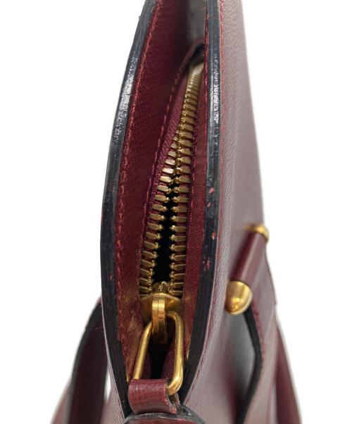 Cartier（カルティエ）Cartier (カルティエ) マストライン ハンドバッグ ボルドーの古着・服飾アイテム
