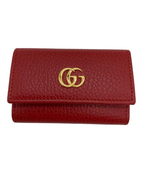 GUCCI（グッチ）GUCCI (グッチ) GGマーモント レザー キーケース  レッドの古着・服飾アイテム