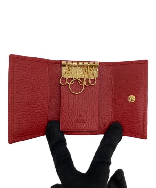 GUCCI（グッチ）GUCCI (グッチ) GGマーモント レザー キーケース  レッドの古着・服飾アイテム