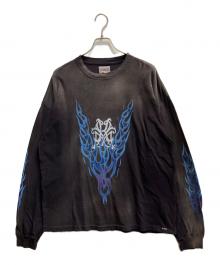KAMIYA（カミヤ）の古着「KMY-FIRE Distressed L/S Tee」｜グレー