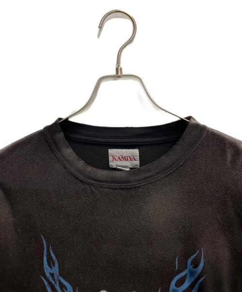 KAMIYA（カミヤ）KAMIYA (カミヤ) KMY-FIRE Distressed L/S Tee グレー サイズ:Lの古着・服飾アイテム