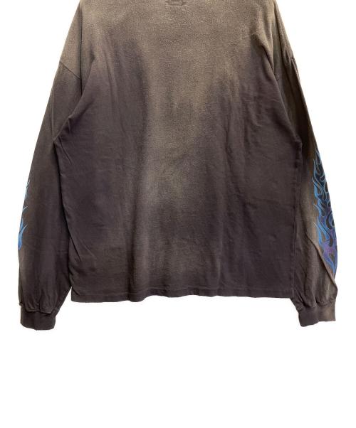 KAMIYA（カミヤ）KAMIYA (カミヤ) KMY-FIRE Distressed L/S Tee グレー サイズ:Lの古着・服飾アイテム