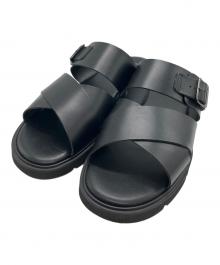 foot the coacher（フットザコーチャー）の古着「CROSS BELT SANDALS GLOXI CUT SOLE」｜ブラック