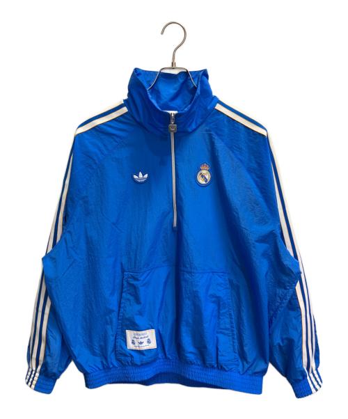 adidas（アディダス）adidas (アディダス) レアル・マドリード テラスアイコン ハーフジップジャケット ブルー サイズ:Mの古着・服飾アイテム