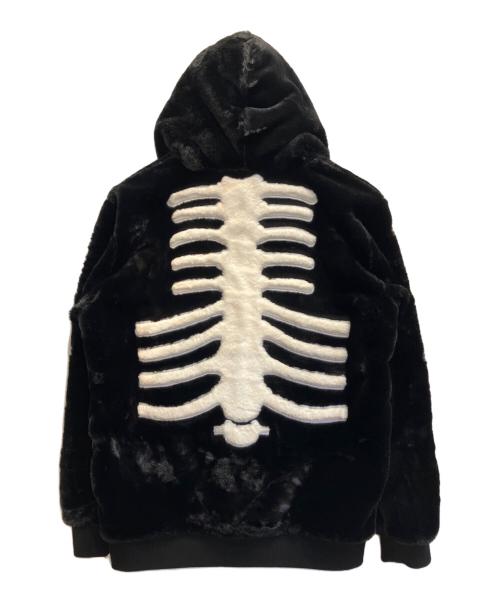 VANSON（バンソン）VANSON (バンソン) スケルトンボーンファーZIPジャケット ブラック サイズ:Mの古着・服飾アイテム