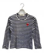 PLAY COMME des GARCONSプレイコムデギャルソン）の古着「ボーダーカットソー」｜ネイビー