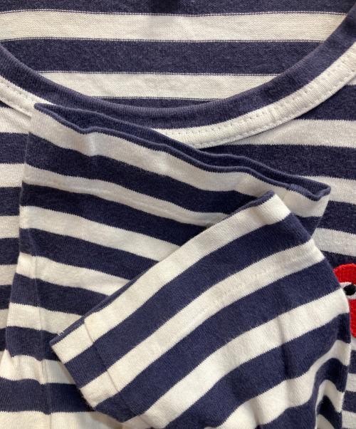 PLAY COMME des GARCONS（プレイコムデギャルソン）PLAY COMME des GARCONS (プレイコムデギャルソン) ボーダーカットソー ネイビー サイズ:Mの古着・服飾アイテム