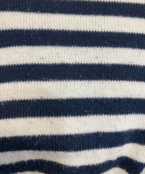 stussy（ステューシー）stussy (ステューシー) ボーダーニット ホワイト×ネイビー サイズ:Mの古着・服飾アイテム