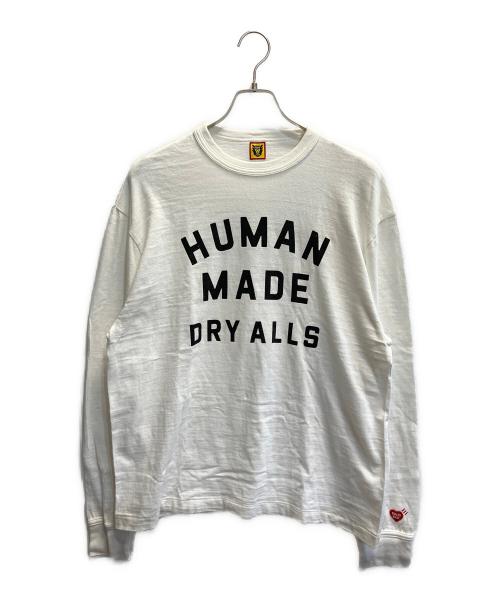 HUMAN MADE（ヒューマンメイド）HUMAN MADE (ヒューマンメイド) 長袖カットソー ホワイト サイズ:XLの古着・服飾アイテム