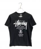 Mastermind JAPAN×stussyマスターマインド ジャパン×ステューシー）の古着「半袖カットソー」｜ブラック