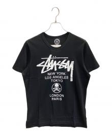 Mastermind JAPAN×stussy（マスターマインド ジャパン×ステューシー）の古着「半袖カットソー」｜ブラック