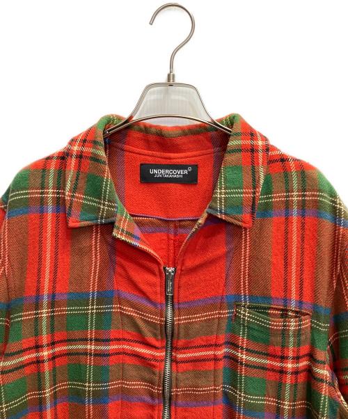 UNDERCOVER（アンダーカバー）UNDERCOVER (アンダーカバー) 裾タチキリ ネルチェックブルゾン レッド サイズ:4の古着・服飾アイテム