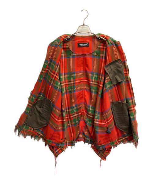 UNDERCOVER（アンダーカバー）UNDERCOVER (アンダーカバー) 裾タチキリ ネルチェックブルゾン レッド サイズ:4の古着・服飾アイテム