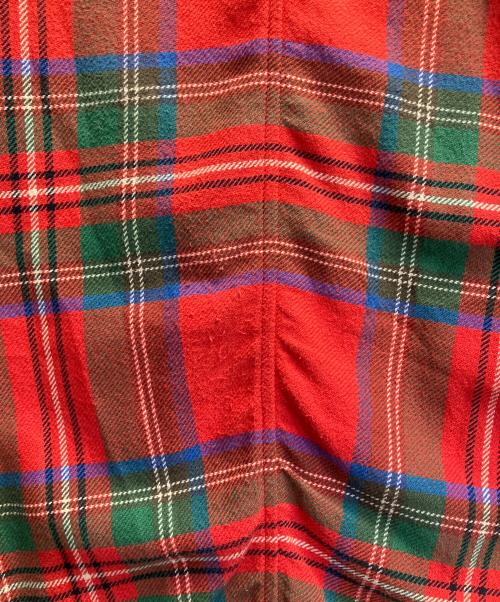 UNDERCOVER（アンダーカバー）UNDERCOVER (アンダーカバー) 裾タチキリ ネルチェックブルゾン レッド サイズ:4の古着・服飾アイテム